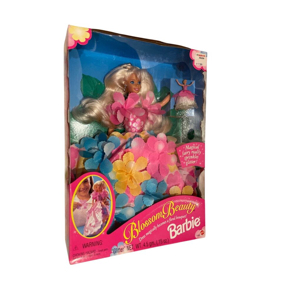 Vintage Barbie Blossom Beauty dress becomes a floral bouquet 1996 Mattel NOS